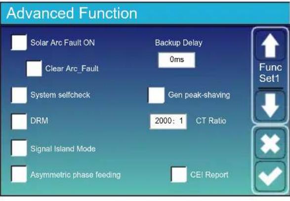 Deye SUN-5K-SG01HP3-EU-AM2 - Menu de Configuration des Fonctions Avancées - 1