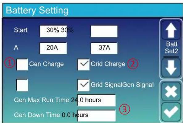 Deye SUN-5K-SG01HP3-EU-AM2 - Menu de configuration batterie - 2