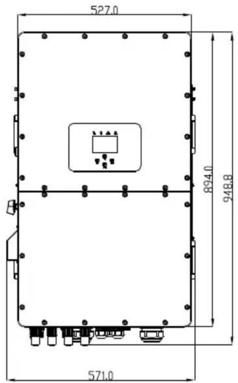 Deye SUN-35K-SG01HP3-EU-BM3 - Taille du produit - 1