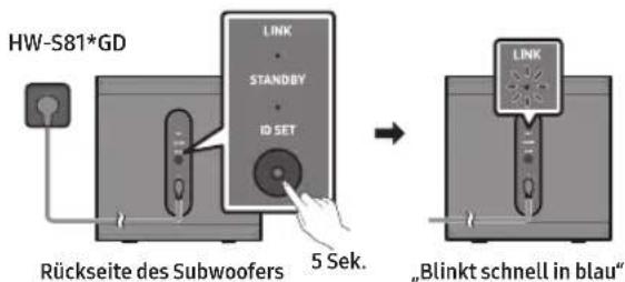 SAMSUNG HW-S711GD - Falls der Subwoofer nicht automatisch eine Verbindung herstellt - 2