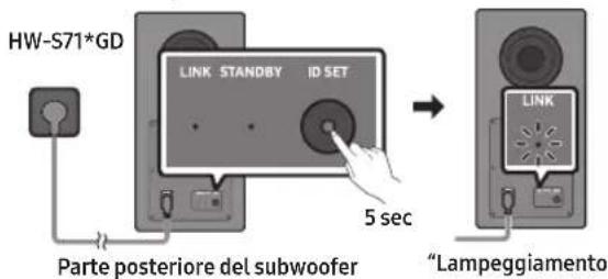 SAMSUNG HW-S811GD - Se il subwoofer non si connette in modo automatico - 1