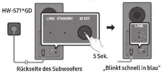 SAMSUNG HW-S810GD - Falls der Subwoofer nicht automatisch eine Verbindung herstellt - 1