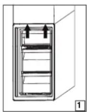 WHIRLPOOL WNF 821 E X - Udtagning af fryseskuffens beholder - 1