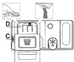 WHIRLPOOL WSIO 3O34 PFE X - НАПОВНЕННЯ ДОЗАТОРА МИЮЧОГО ЗАСОБУ - 1