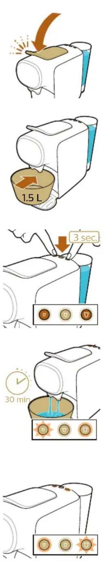 L'or Barista LM9012 - Procedimento de descalcificação - 4