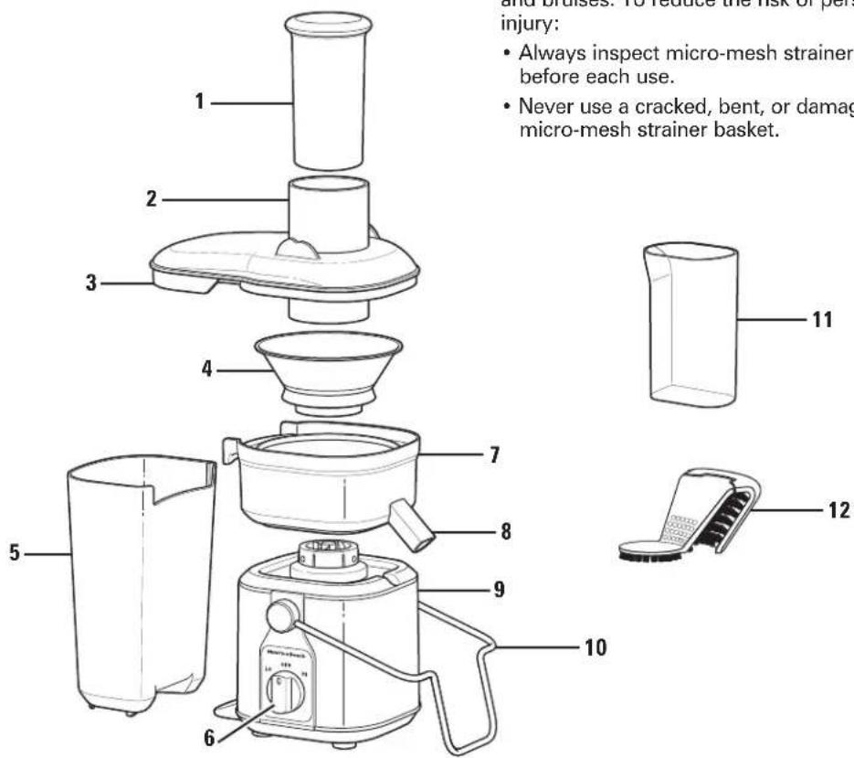 HAMILTON BEACH Easy Clean 67870 - Parts and Features - 1
