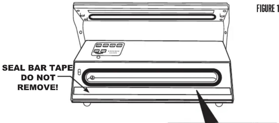 Weston 65-0501-W - There is one factory installed strip of Seal Bar Tape on the Vacuum Sealer. DO NOT REMOVE THE TAPE! - 1