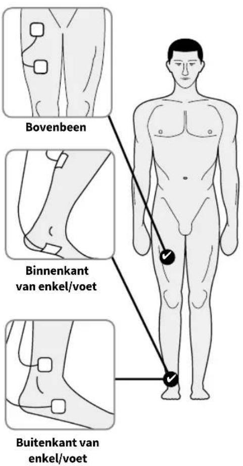 REVITIVE Medic Knee 5574AQ - Plaatsing van dekleine lichaamselektroden voor pijnverlichting - TENSmodus - 2