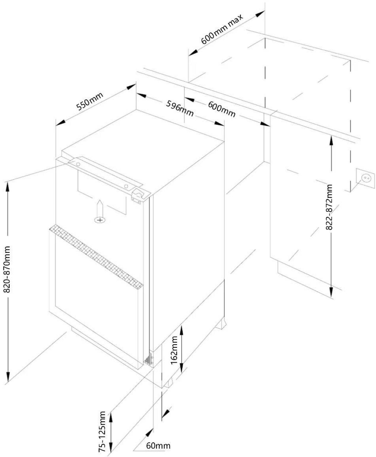 NODOR NorFrost TUNDRA 82 BI - This appliance must never be installed close to heat sources, e.g. heating elements, cookers or in damp places. - 1