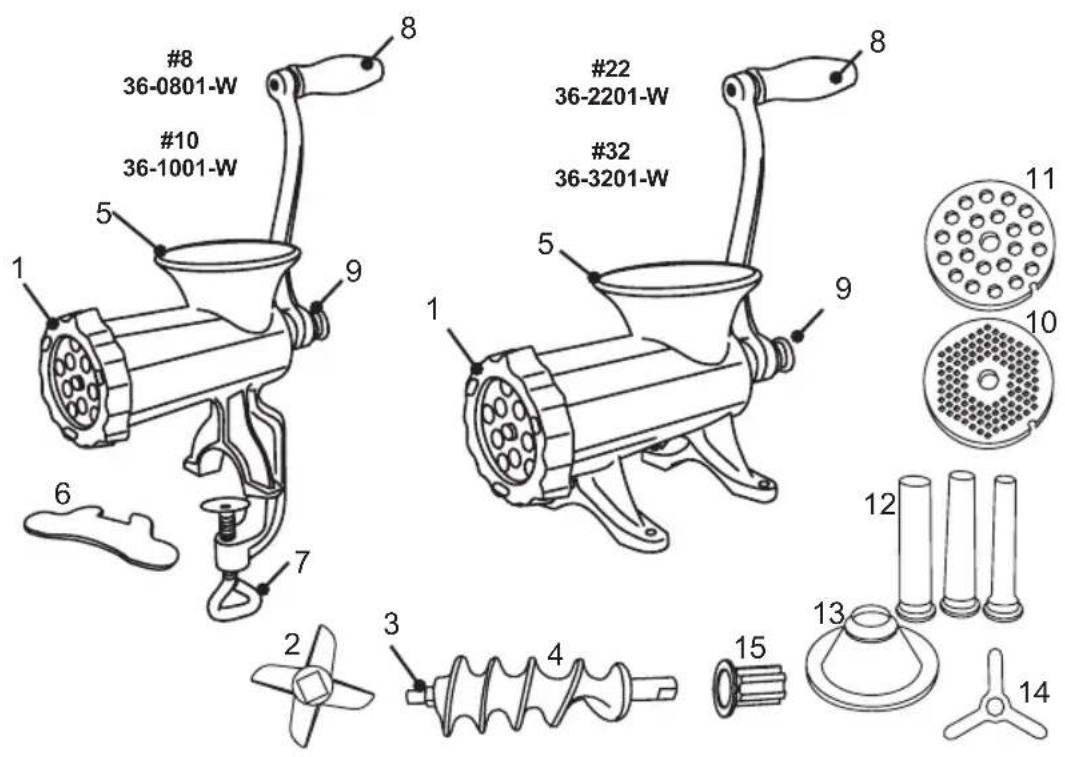 Weston 36-1001-W - LISTA DE COMPONENTES - 1