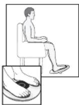 REVITIVE Arthritis Knee 2836AB - both bare feet on the foot-pads - 1