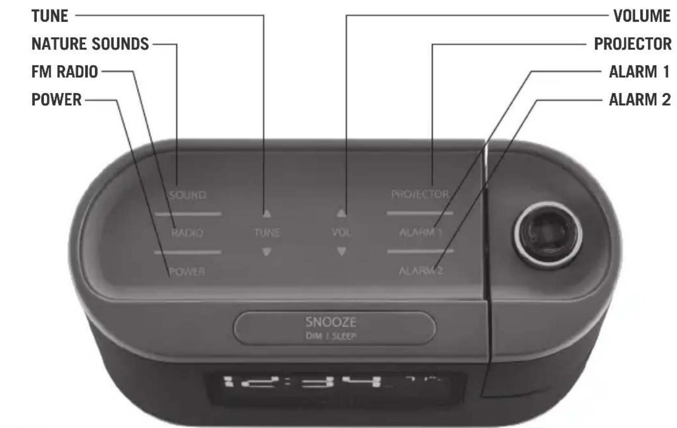 HOMEDICS SoundSpa Recharged SS-5080 - TURNING OFF THE ALARM / SNOOZE OPERATION - 1
