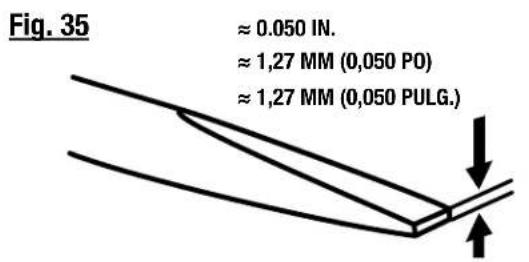 Fig. 35 ≈ 0.050 IN. ≈ 1,27 MM (0,050 PO) ≈ 1,27 MM (0,050 PULG.)