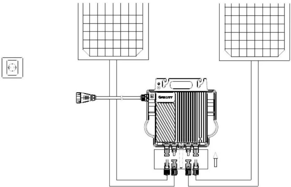 Growatt NEO 600-1000M-X - Step 3. Connect the PV Module - 1