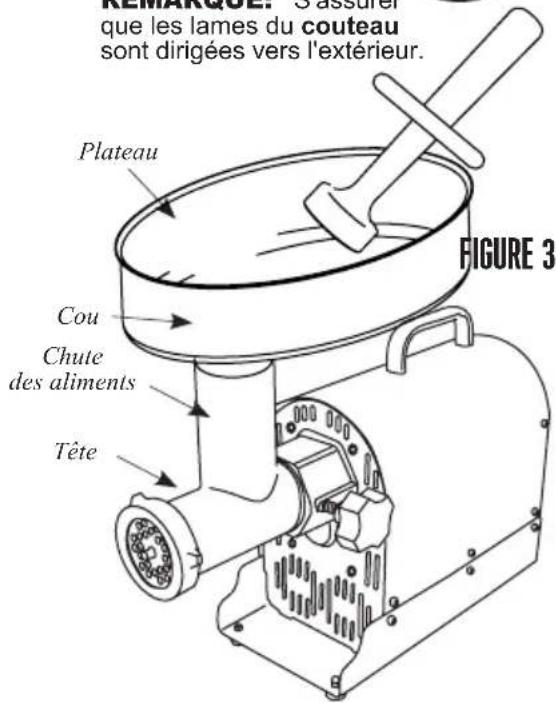 Weston Pro Series 10-2201-W - INSTRUCTIONS POUR LE MONTAGE D'UN HACHOIR - 3