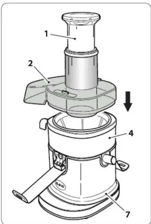 RGV Industrial Juicer - Avant de monter l'appareil, assurez-vous que le cordon d'alimentation est débranché. - 3