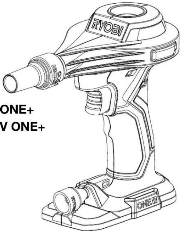 RYOBI One+ PCL016 - GONFLEUR À HAUT VOLUME DE 18 V ONE+ INFLADOR DE ALTO VOLUMEN DE 18 V ONE+ PCL016 - 1