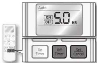 SAMSUNG AQ12UUEX - Le temps préconfigure de l'On Timer est plus courte que celui de l'Off Timer - 1