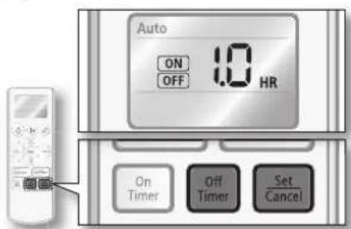 SAMSUNG AQ12UUEX - Le temps préconfigure de l'On Timer est plus long que celui de l'Off Timer - 1