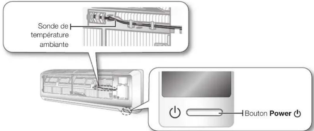 SAMSUNG AQ12UUEX - Bouton Power et sonde de température ambiente - 2