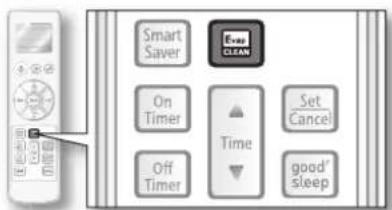 SAMSUNG AQ18VBEX - Appuyez sur le bouton Evap. CLEAN - 1