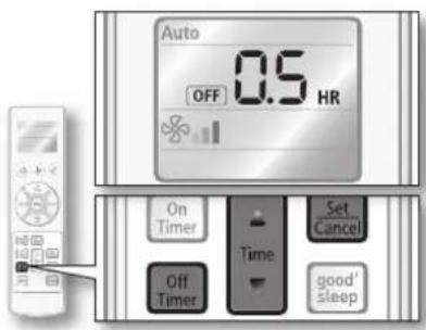 SAMSUNG AQ18VBEX - Off timer - 1