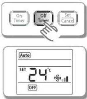 SAMSUNG AQ24ESQN - Réglage du On/Off timer - 2