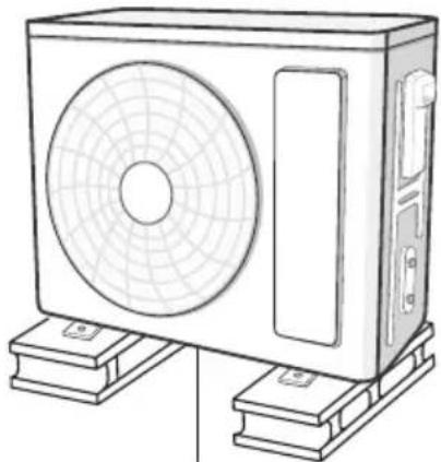 SAMSUNG AR12CRHGAWK - Fixe o suporte da unidade exterior. (selecione de acordo com a situação real de instalação) - 1