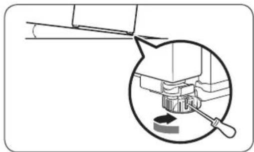 SAMSUNG RZ32C7CB6B1 - Pour ajuster la hauteur côté gauche : - 1