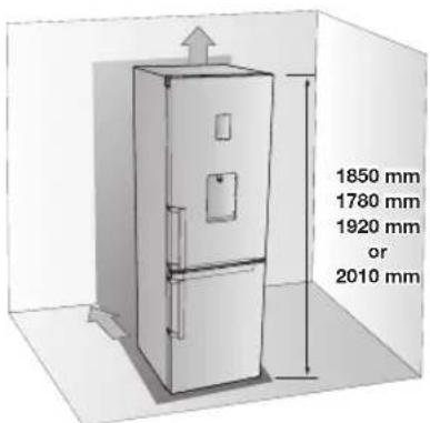 SAMSUNG RB30J3220SS - Selecting the best location for the refrigerator - 1