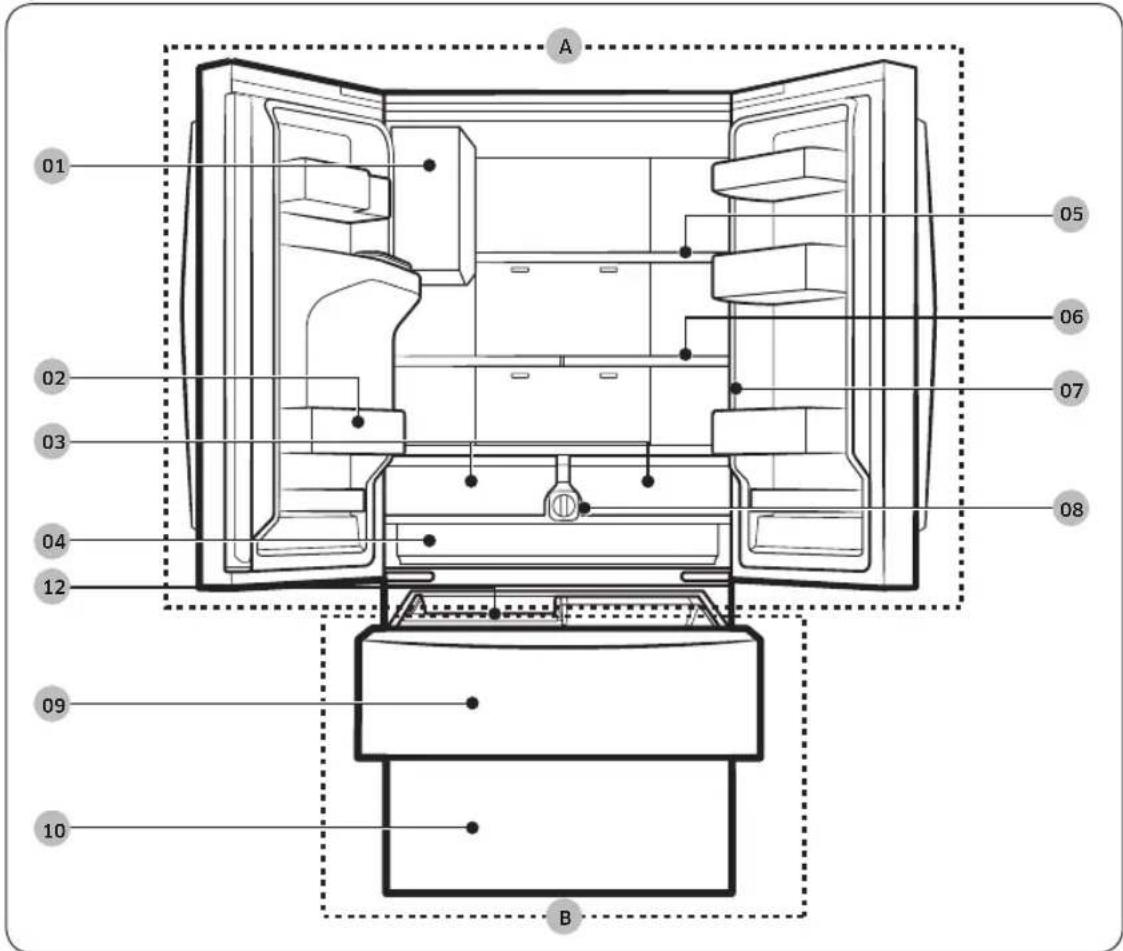 SAMSUNG RF26CG7400S - Descripción breve del refrigerador - 1