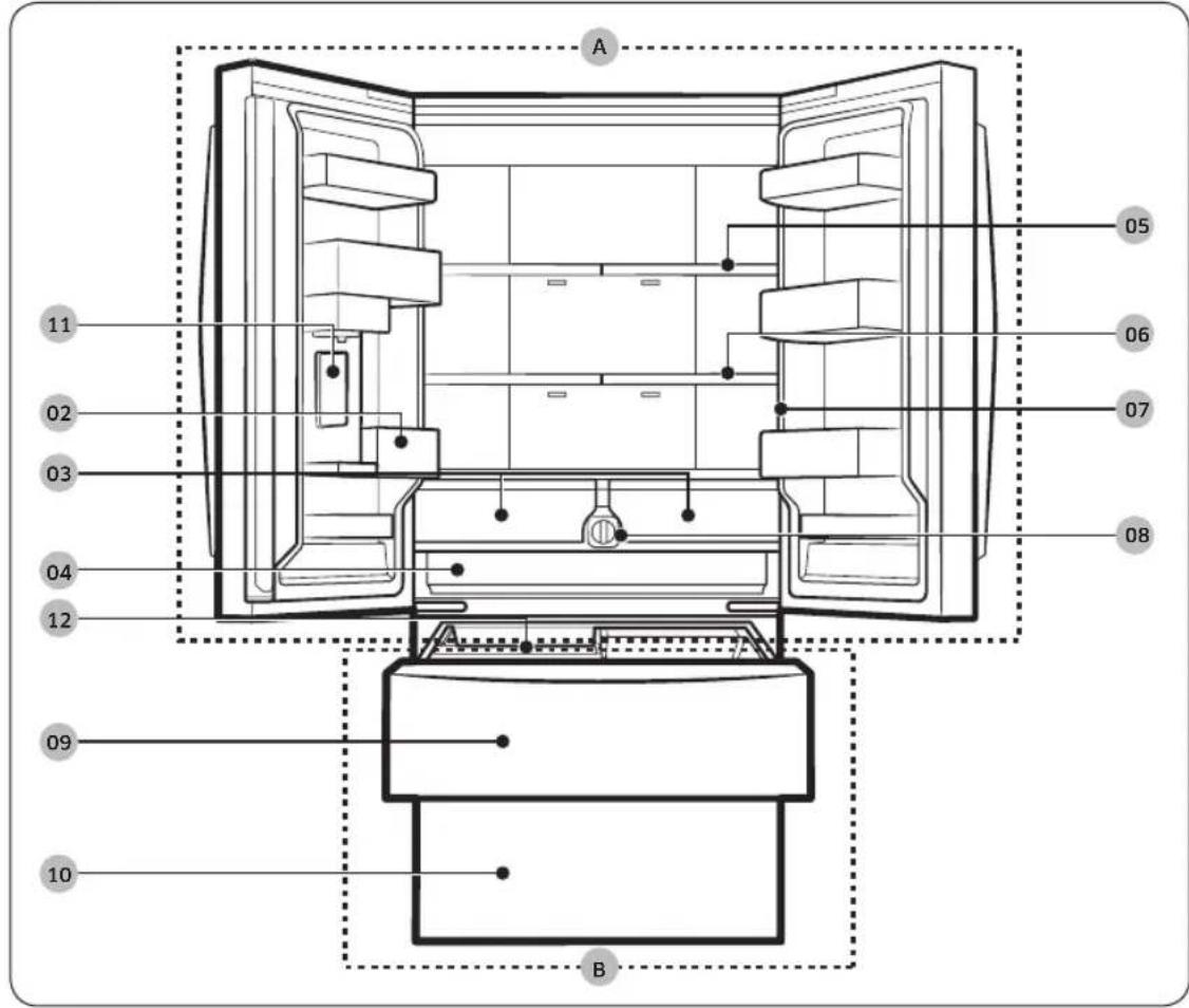 SAMSUNG RF26CG7400S - Refrigerator at a glance - 2