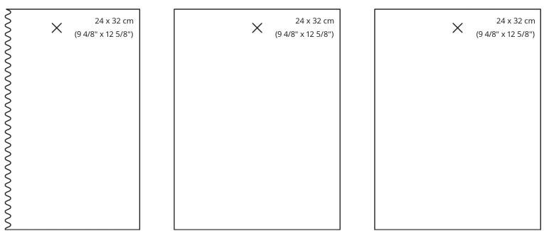 24 x 32 cm (9 4/8" x 12 5/8") 24 x 32 cm (9 4/8" x 12 5/8") 24 x 32 cm (9 4/8" x 12 5/8")