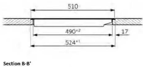 510 490⁺² 524⁺¹ 17 Section B-B'