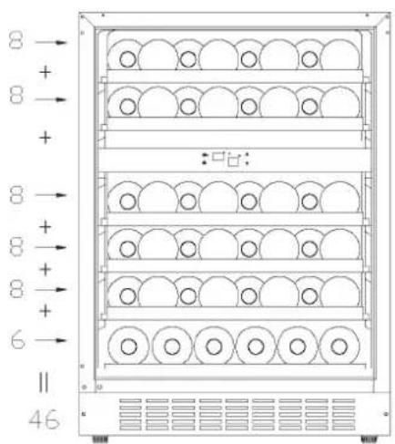 CANDY HWCB 60/N - Oppbevaringsdiagram - 1