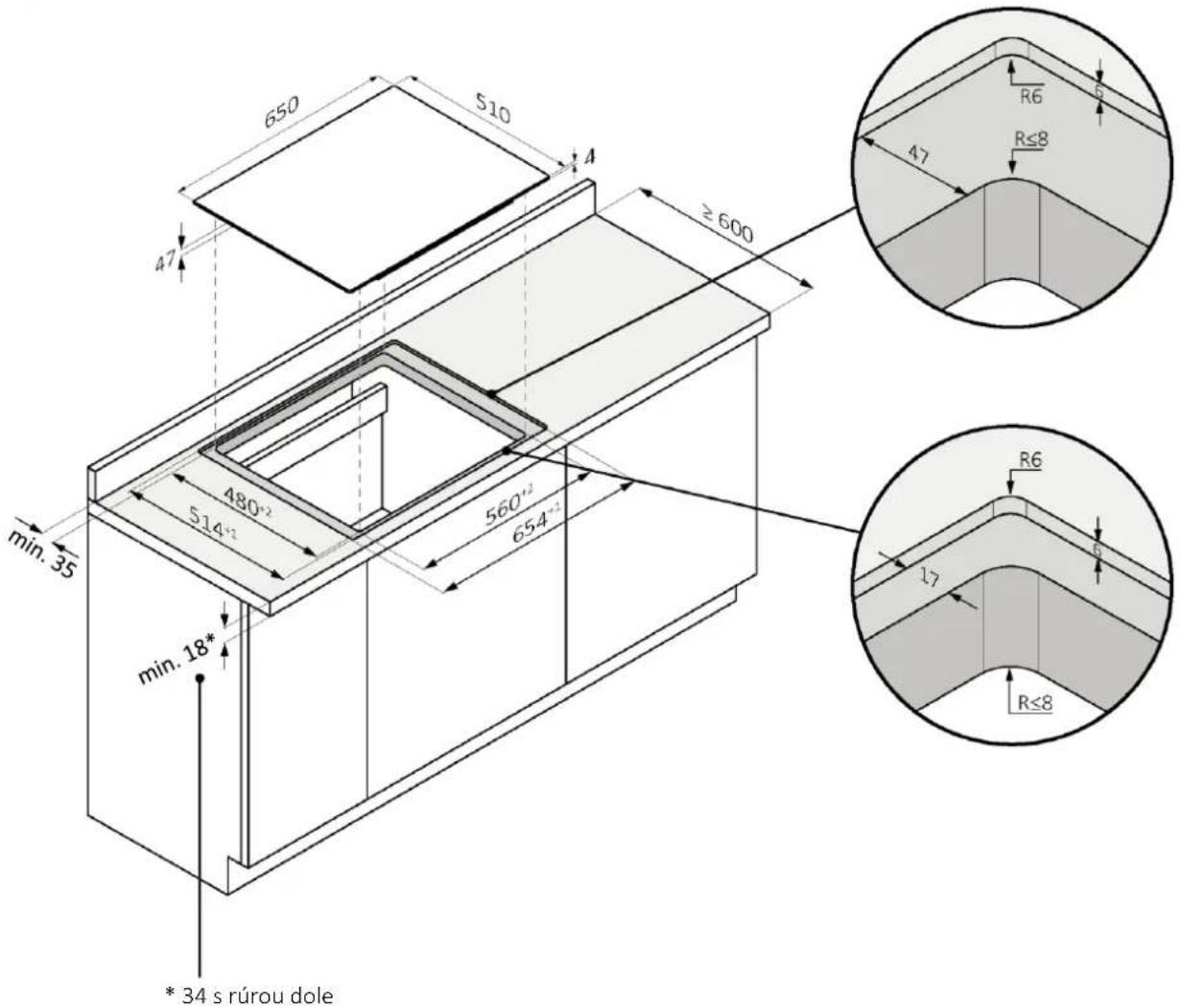 HAIER HAIF64DCS - inštalácia zapustením - 1