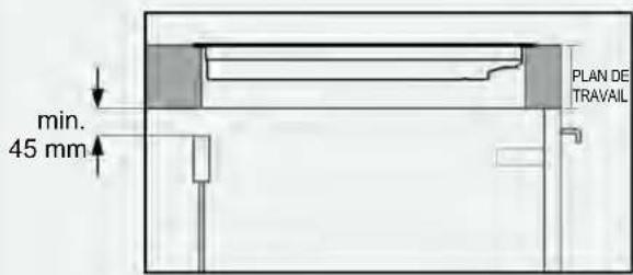 HAIER HAIF64DCS - Épaisseur du plan de travail - 1