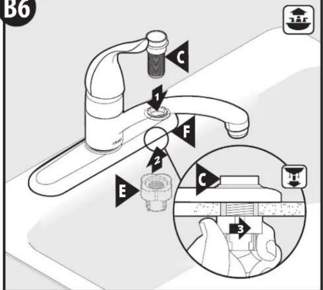Moen Camerist 67840 - Guide-tuyau installé sur évier - 1