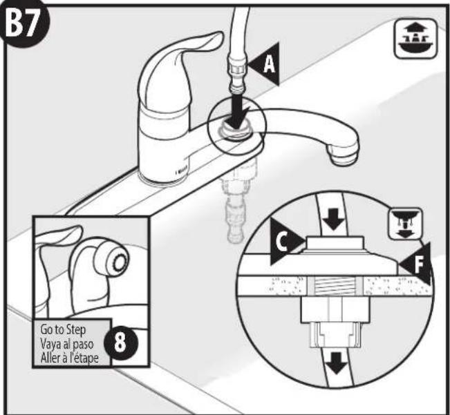 Moen Chateau 7437 - Guide-tuyau installé sur évier - 3