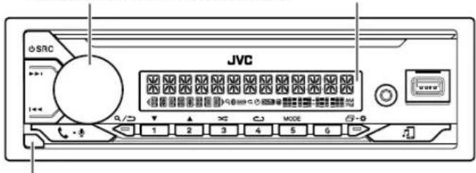 JVC KD-XD28BT - Placa frontal - 1