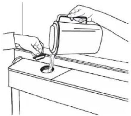BEKO B3RCNE364HDS - Filling the water tank of the water dispenser - 1