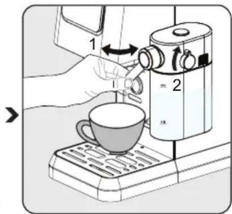 BEKO CaffeExperto CEP 5303 B - varenie cappuccina a latte - 2