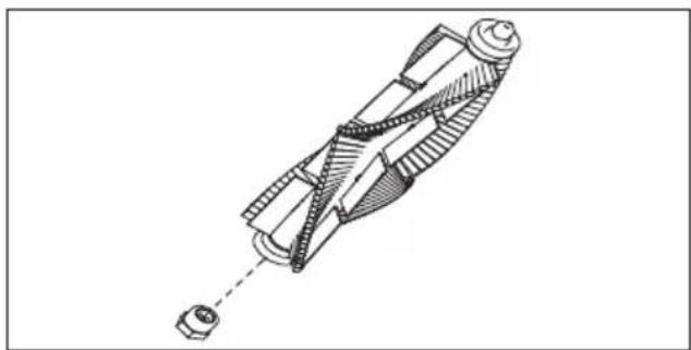 MEDION X10 SW - Cleaning the suction opening and brush - 3