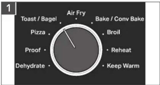 KITCHENAID KCO128 - UTILISER LA FONCTION TOAST (GRILLAGE) DE BAGEL - 1