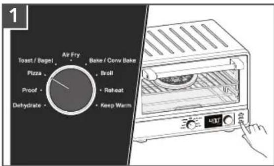 KITCHENAID KCO128 - USO DE LA FUNCIÓN PIZZA (CONGELADA/FRESCA (CONGELADA/FRESCA)) - 1