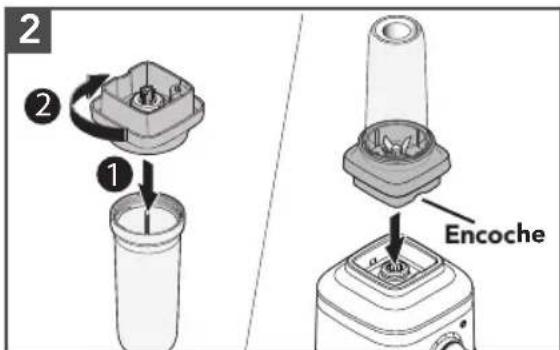 KITCHENAID KSB4031 - UTILISATION DU POT À PORTION INDIVIDUELLE/ POT À PETITE PORTION - 2