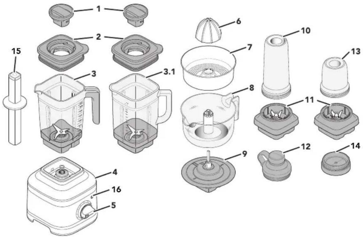 KITCHENAID KSB4043 - PARTS AND FEATURES - 1