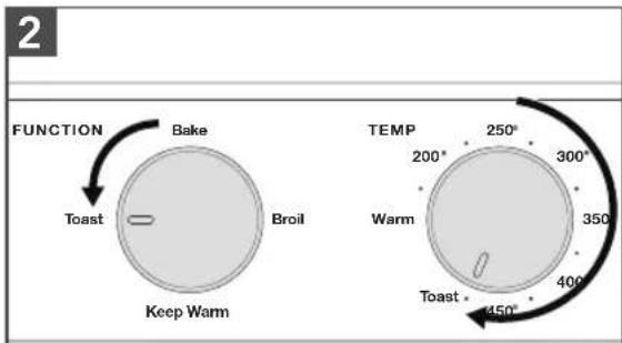 KITCHENAID KCO213 - USING THE TOAST FUNCTION - 2
