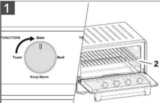 KITCHENAID KCO213 - USO DE LA FUNCIÓN BAKE (HORNEAR) - 1