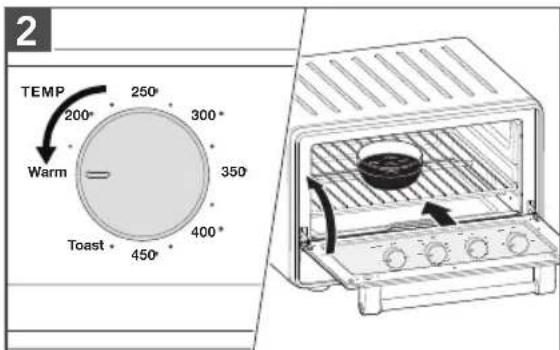 KITCHENAID KCO213 - USING THE WARM FUNCTION - 2
